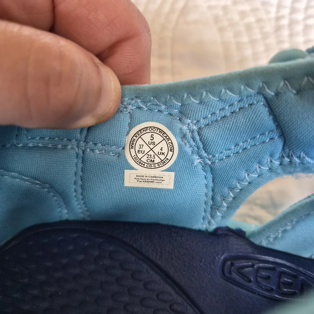 EUC Like New Keen Newport H2 Baby Ice Blue Kids 5 Women 6.5 EU 37